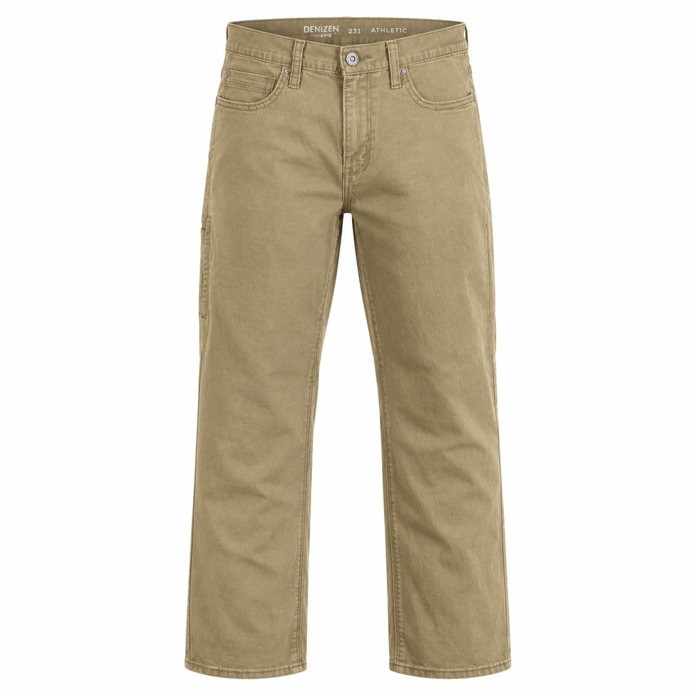 Denizen Levi's 231 Athletic Fit Pants Mens 30x32 Tan Khaki Stretch Twill Chinos
